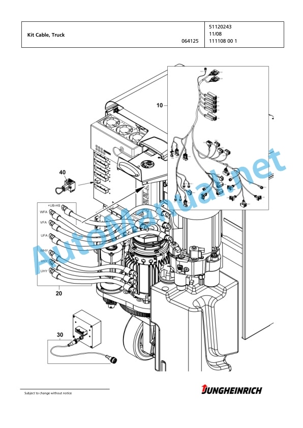 Jungheinrich Forklift EKS 312 Z+F 160 830 DZ Spare Parts Manual FN423589 5 Jungheinrich Forklift EKS 312 Z+F 160 830 DZ Spare Parts Manual FN423589 - Image 5