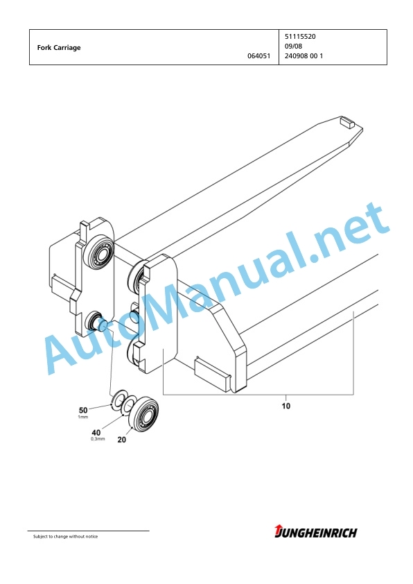 Jungheinrich Forklift EKS 312 Z+I 080 850 ZT Spare Parts Manual FN423559 4 Jungheinrich Forklift EKS 312 Z+I 080 850 ZT Spare Parts Manual FN423559 - Image 4