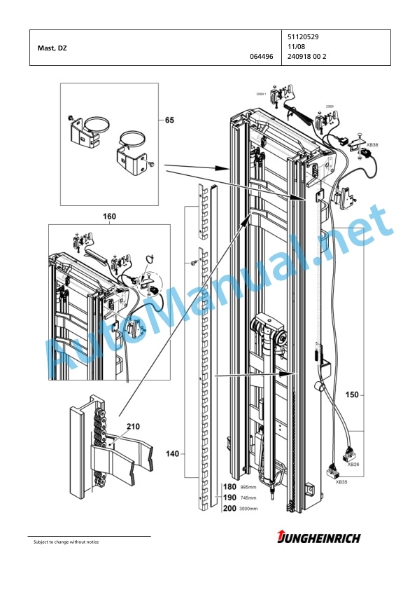 Jungheinrich Forklift EKS 312 Z+I 100 950 DZ Spare Parts Manual FN423120 3 Jungheinrich Forklift EKS 312 Z+I 100 950 DZ Spare Parts Manual FN423120 - Image 3