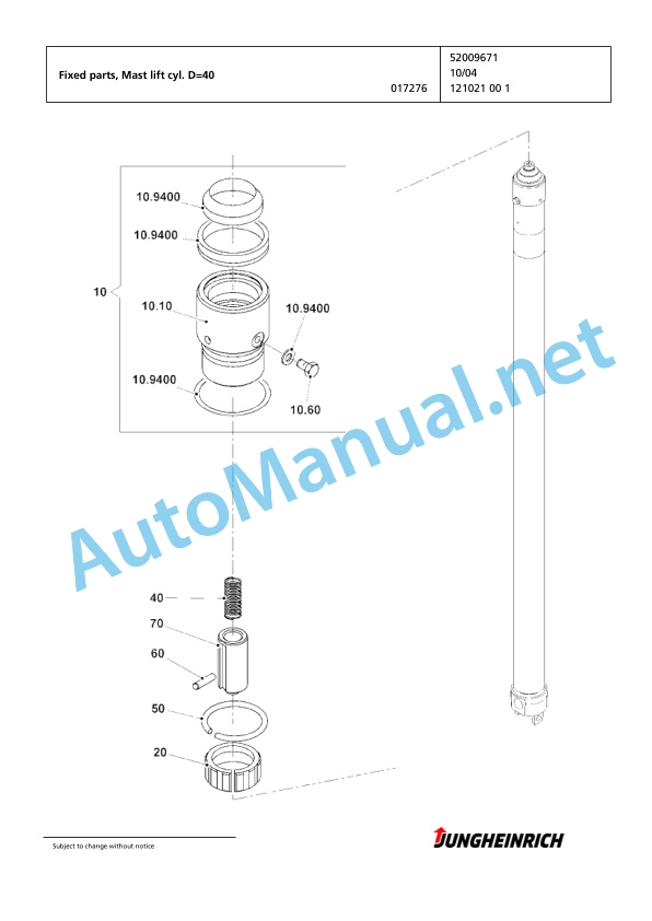 Jungheinrich Forklift EKS 312 Z+S 100 650 DZ Spare Parts Manual FN426472 4 Jungheinrich Forklift EKS 312 Z+S 100 650 DZ Spare Parts Manual FN426472 - Image 4