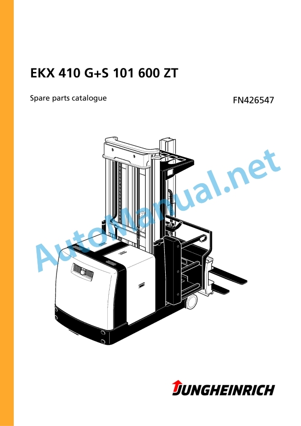 Jungheinrich Forklift EKX 410 G+S 101 600 ZT Spare Parts Manual FN426547