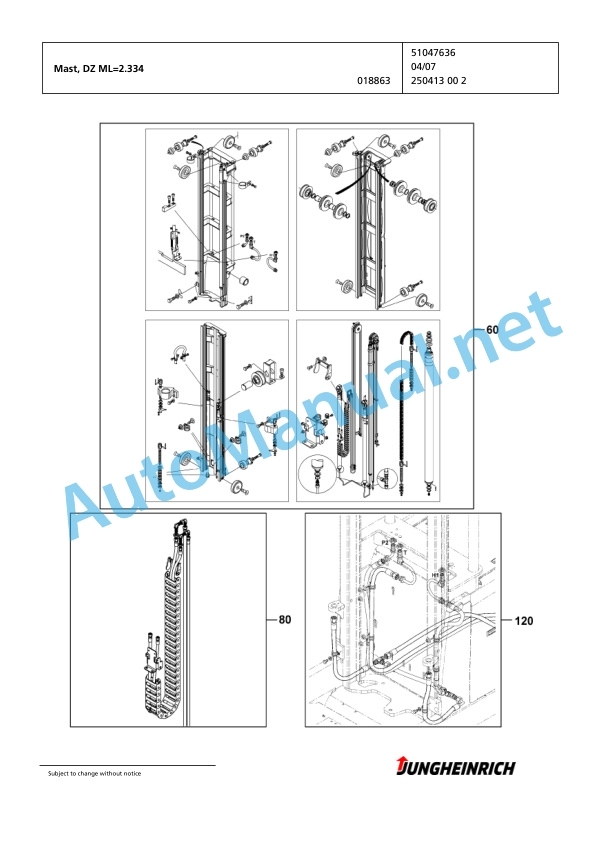 Jungheinrich Forklift EKX 513 G+I 083 400 DZ Spare Parts Manual FN423580 3 Jungheinrich Forklift EKX 513 G+I 083 400 DZ Spare Parts Manual FN423580 - Image 3