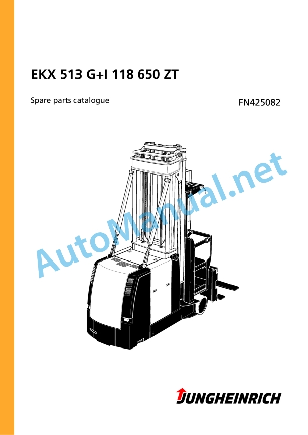 Jungheinrich Forklift EKX 513 G+I 118 650 ZT Spare Parts Manual FN425082