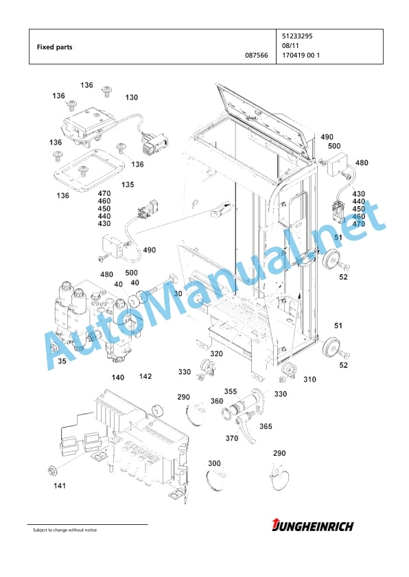 Jungheinrich Forklift EKX 513 G+I 119 400 DZ Spare Parts Manual FN426148 2 Jungheinrich Forklift EKX 513 G+I 119 400 DZ Spare Parts Manual FN426148 - Image 2