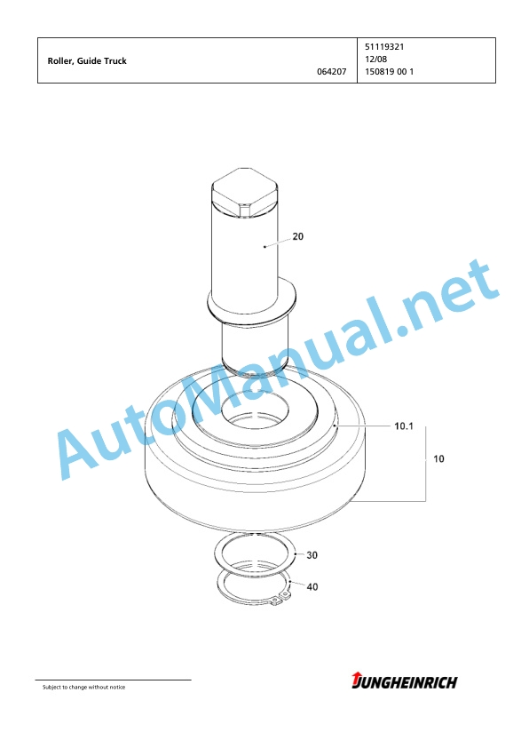 Jungheinrich Forklift EKX 513 G+S 119 550 ZT Spare Parts Manual FN426499 3 Jungheinrich Forklift EKX 513 G+S 119 550 ZT Spare Parts Manual FN426499 - Image 3