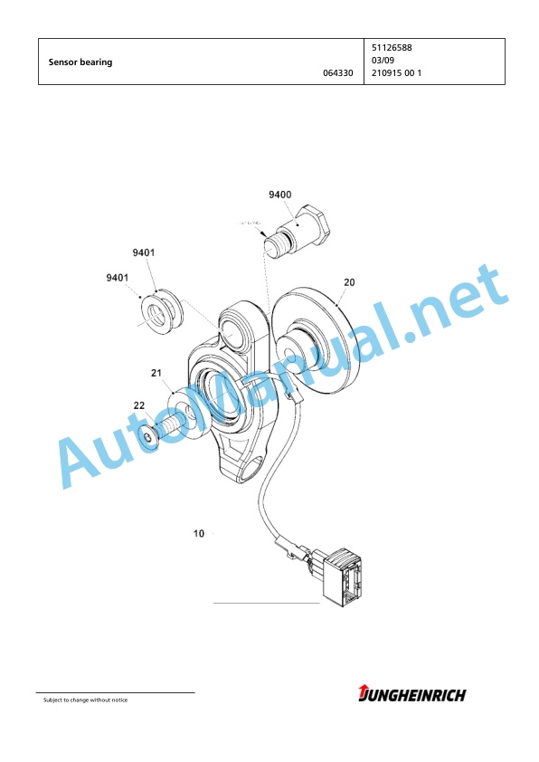 Jungheinrich Forklift EKX 513 G+S 119 550 ZT Spare Parts Manual FN426499 4 Jungheinrich Forklift EKX 513 G+S 119 550 ZT Spare Parts Manual FN426499 - Image 4