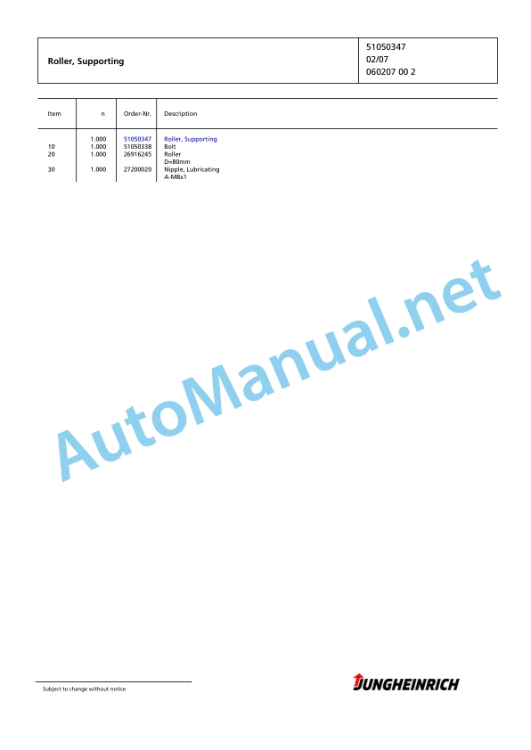 Jungheinrich Forklift EKX 513 G+S 119 675 ZT Spare Parts Manual FN423565 4 Jungheinrich Forklift EKX 513 G+S 119 675 ZT Spare Parts Manual FN423565 - Image 4