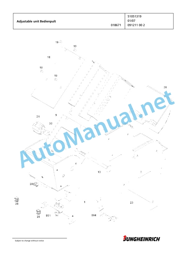 Jungheinrich Forklift EKX 515 G+I 108 1400 DZ Spare Parts Manual FN427249 5 Jungheinrich Forklift EKX 515 G+I 108 1400 DZ Spare Parts Manual FN427249 - Image 5