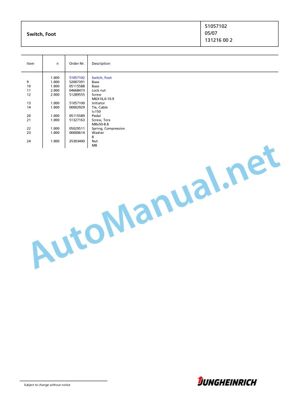 Jungheinrich Forklift EKX 515 G+I 120 1150 DZ Spare Parts Manual FN427276 5 Jungheinrich Forklift EKX 515 G+I 120 1150 DZ Spare Parts Manual FN427276 - Image 5