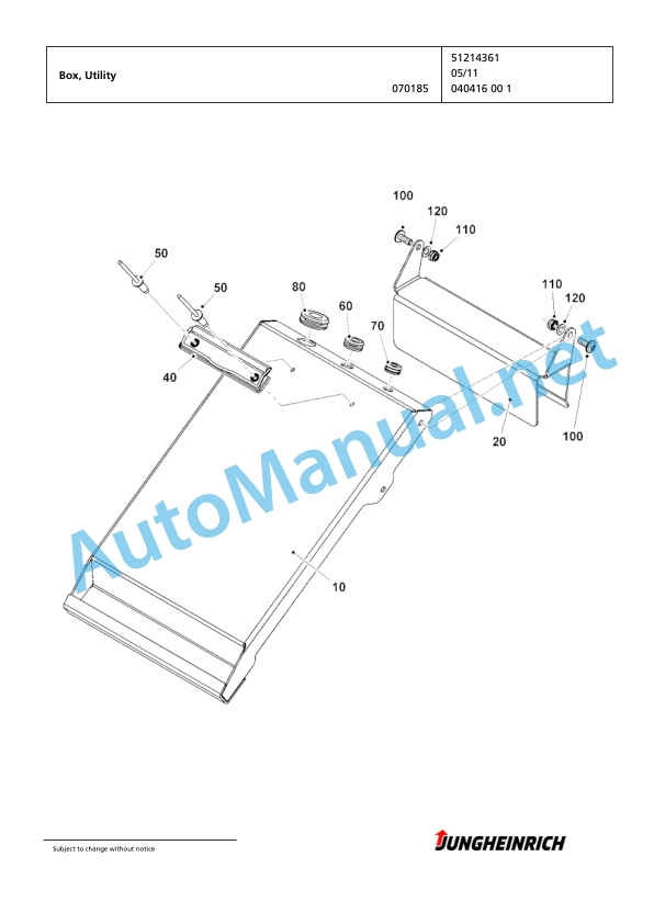 Jungheinrich Forklift EKX 515 G+I 120 1200 DZ Spare Parts Manual FN425163 2 Jungheinrich Forklift EKX 515 G+I 120 1200 DZ Spare Parts Manual FN425163 - Image 2