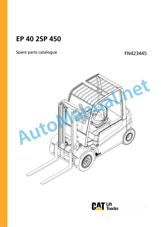 Jungheinrich Forklift EP 40 2SP 450 Spare Parts Manual FN423445 1 Jungheinrich Forklift EP 40 2SP 450 Spare Parts Manual FN423445