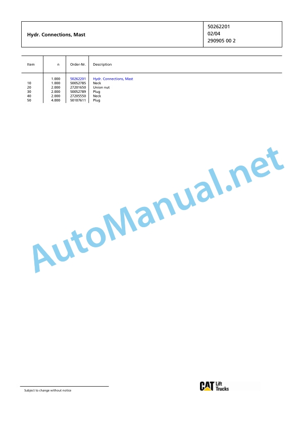 Jungheinrich Forklift EP 40 2SP 450 Spare Parts Manual FN423445 3 Jungheinrich Forklift EP 40 2SP 450 Spare Parts Manual FN423445 - Image 3