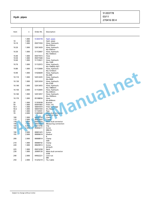 Jungheinrich Forklift EP10000 Spare Parts Manual FN423600 4 Jungheinrich Forklift EP10000 Spare Parts Manual FN423600 - Image 4