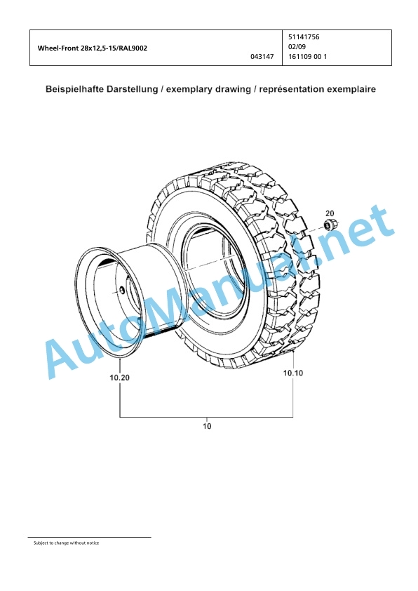 Jungheinrich Forklift EP10000 Spare Parts Manual FN427147 3 Jungheinrich Forklift EP10000 Spare Parts Manual FN427147 - Image 3