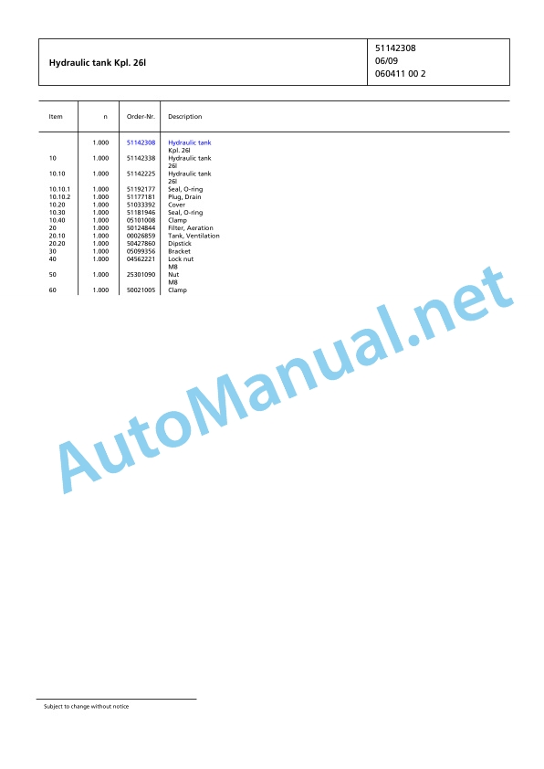 Jungheinrich Forklift EP6000 Spare Parts Manual FN423605 4 Jungheinrich Forklift EP6000 Spare Parts Manual FN423605 - Image 4