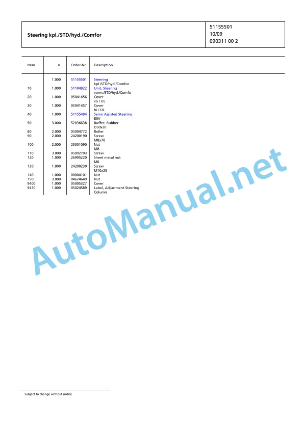 Jungheinrich Forklift EP6000 Spare Parts Manual FN423734 3 Jungheinrich Forklift EP6000 Spare Parts Manual FN423734 - Image 3