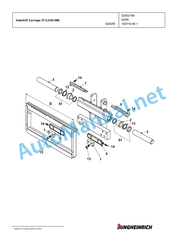Jungheinrich Forklift EP7000 Spare Parts Manual FN423105 5 Jungheinrich Forklift EP7000 Spare Parts Manual FN423105 - Image 5