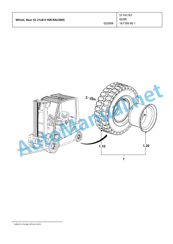 Jungheinrich Forklift EP8000 Spare Parts Manual FN423741 3 Jungheinrich Forklift EP8000 Spare Parts Manual FN423741 - Image 3