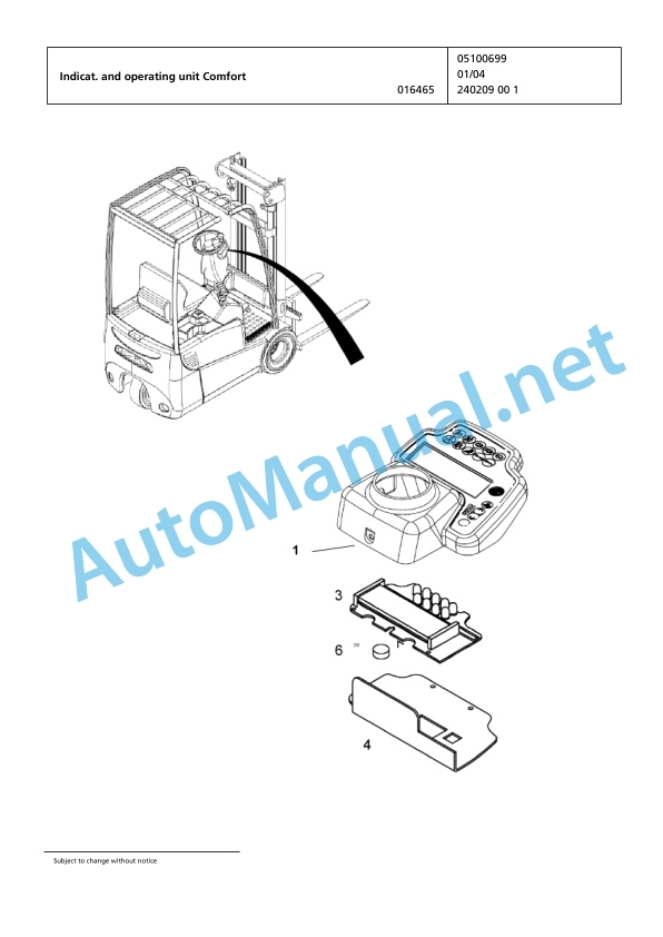 Jungheinrich Forklift EP8000 Spare Parts Manual FN423743 4 Jungheinrich Forklift EP8000 Spare Parts Manual FN423743 - Image 4