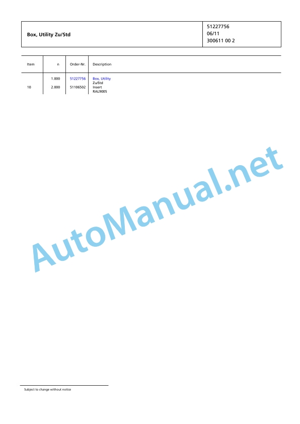 Jungheinrich Forklift EPC5000 Spare Parts Manual FN424561 2 Jungheinrich Forklift EPC5000 Spare Parts Manual FN424561 - Image 2