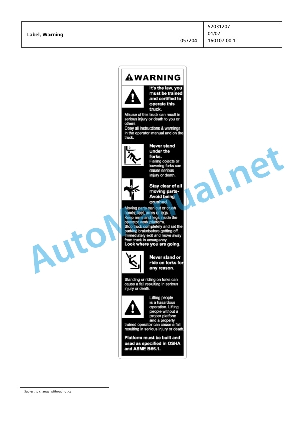 Jungheinrich Forklift EPC5000 Spare Parts Manual FN426296 2 Jungheinrich Forklift EPC5000 Spare Parts Manual FN426296 - Image 2