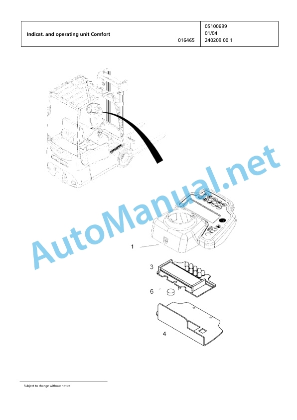 Jungheinrich Forklift EPC5000 Spare Parts Manual FN426310 4 Jungheinrich Forklift EPC5000 Spare Parts Manual FN426310 - Image 4