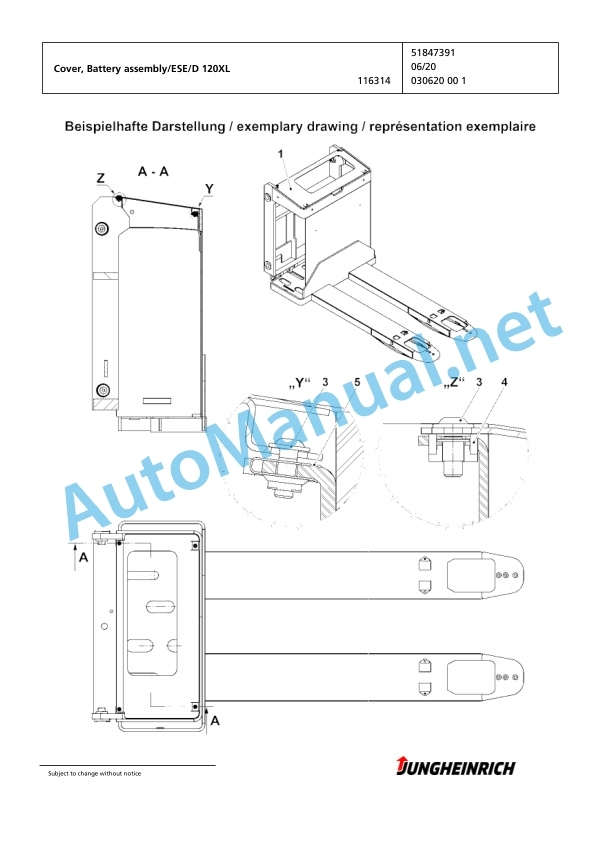 Jungheinrich Forklift ESE 120 Spare Parts Manual 91654075 5 Jungheinrich Forklift ESE 120 Spare Parts Manual 91654075 - Image 5