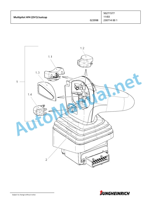 Jungheinrich Forklift ETV 214 Spare Parts Manual 91064550 5 Jungheinrich Forklift ETV 214 Spare Parts Manual 91064550 - Image 5