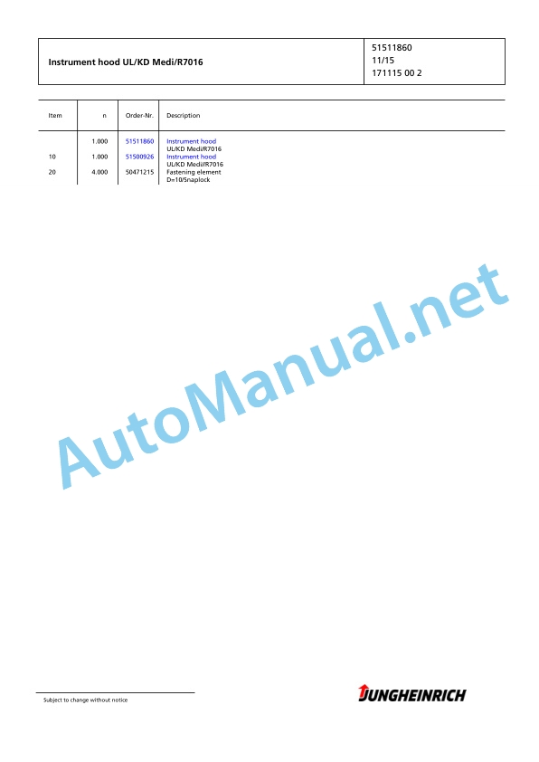 Jungheinrich Forklift ETV 216 Spare Parts Manual 91152103 5 Jungheinrich Forklift ETV 216 Spare Parts Manual 91152103 - Image 5