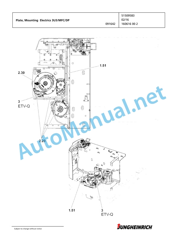 Jungheinrich Forklift ETV 320 Spare Parts Manual 91118495 5 Jungheinrich Forklift ETV 320 Spare Parts Manual 91118495 - Image 5