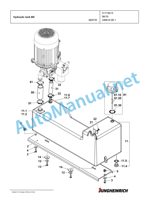 Jungheinrich Forklift ETX 515 T+I 120 800 DZ Spare Parts Manual FN423652 4 Jungheinrich Forklift ETX 515 T+I 120 800 DZ Spare Parts Manual FN423652 - Image 4