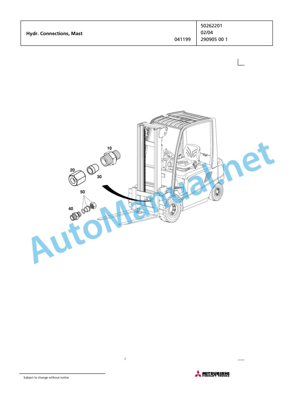 Jungheinrich Forklift FB 50 2SP 400 Spare Parts Manual FN423210 3 Jungheinrich Forklift FB 50 2SP 400 Spare Parts Manual FN423210 - Image 3