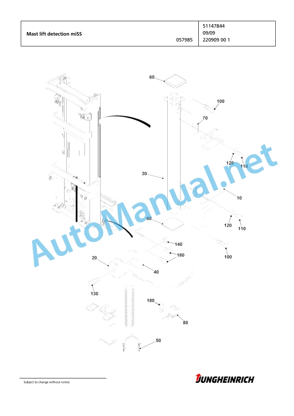 Jungheinrich Forklift TFG 316s GE100-450DZ Spare Parts Manual FN424811 4 Jungheinrich Forklift TFG 316s GE100-450DZ Spare Parts Manual FN424811 - Image 4