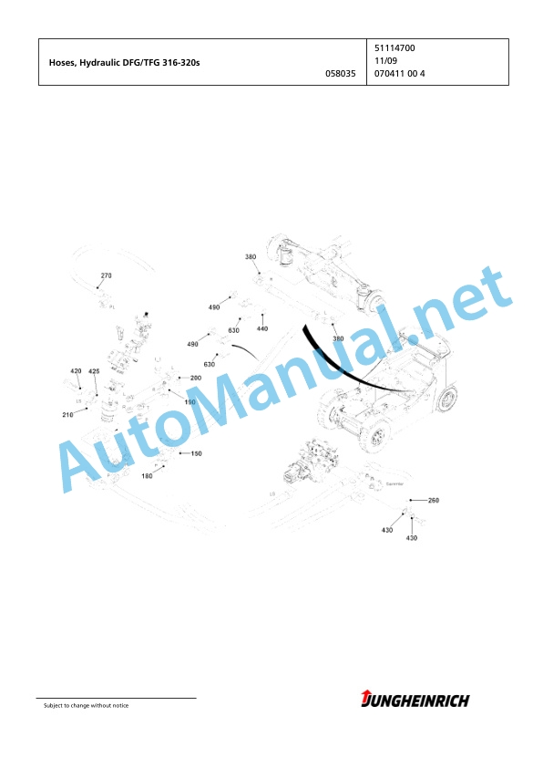 Jungheinrich Forklift TFG 316s GE120-450DZ Spare Parts Manual FN425233 5 Jungheinrich Forklift TFG 316s GE120-450DZ Spare Parts Manual FN425233 - Image 5