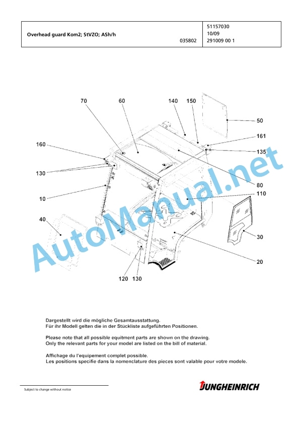 Jungheinrich Forklift TFG 320 G+E120-480DZ Spare Parts Manual FN424182 2 Jungheinrich Forklift TFG 320 G+E120-480DZ Spare Parts Manual FN424182 - Image 2