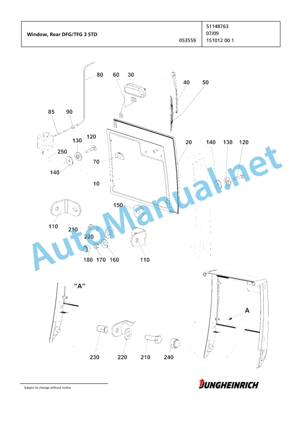 Jungheinrich Forklift TFG 320 G140-330ZZ Spare Parts Manual FN424740 2 Jungheinrich Forklift TFG 320 G140-330ZZ Spare Parts Manual FN424740 - Image 2