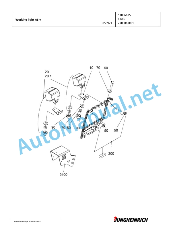 Jungheinrich Forklift TFG 320 GE100-330ZT Spare Parts Manual FN423228 2 Jungheinrich Forklift TFG 320 GE100-330ZT Spare Parts Manual FN423228 - Image 2