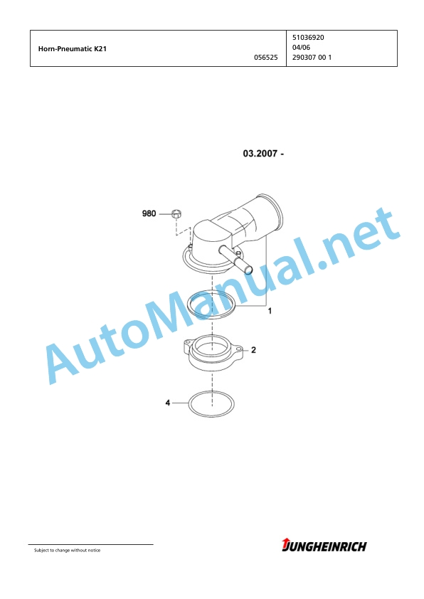 Jungheinrich Forklift TFG 320 GE115-600DZ Spare Parts Manual FN423571 3 Jungheinrich Forklift TFG 320 GE115-600DZ Spare Parts Manual FN423571 - Image 3