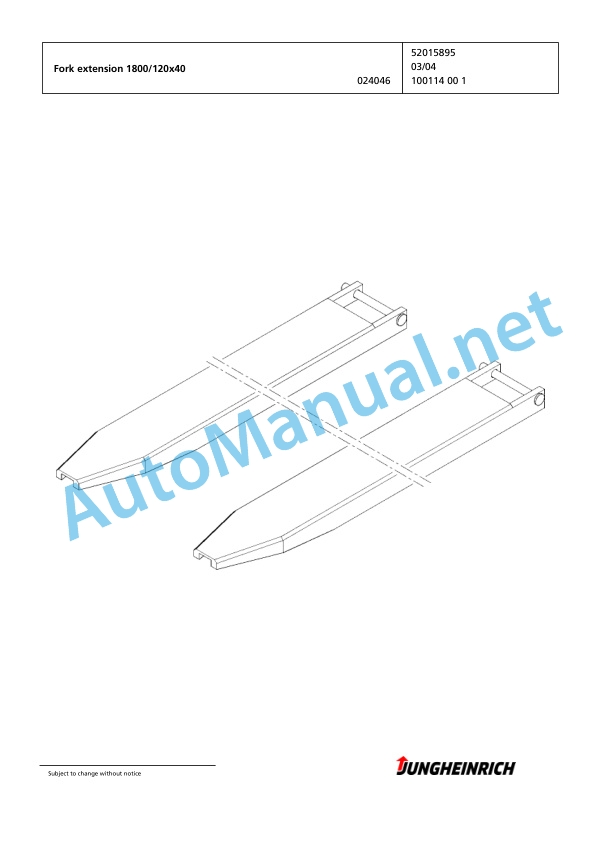 Jungheinrich Forklift TFG 320 GE120-450DZ Spare Parts Manual FN427263 5 Jungheinrich Forklift TFG 320 GE120-450DZ Spare Parts Manual FN427263 - Image 5