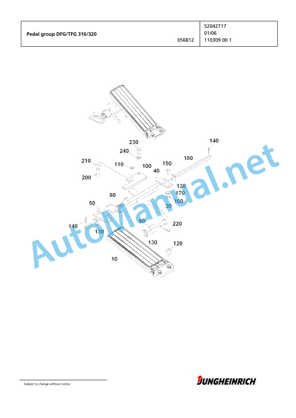 Jungheinrich Forklift TFG 320 GE120-480DZ Spare Parts Manual FN426534 4 Jungheinrich Forklift TFG 320 GE120-480DZ Spare Parts Manual FN426534 - Image 4