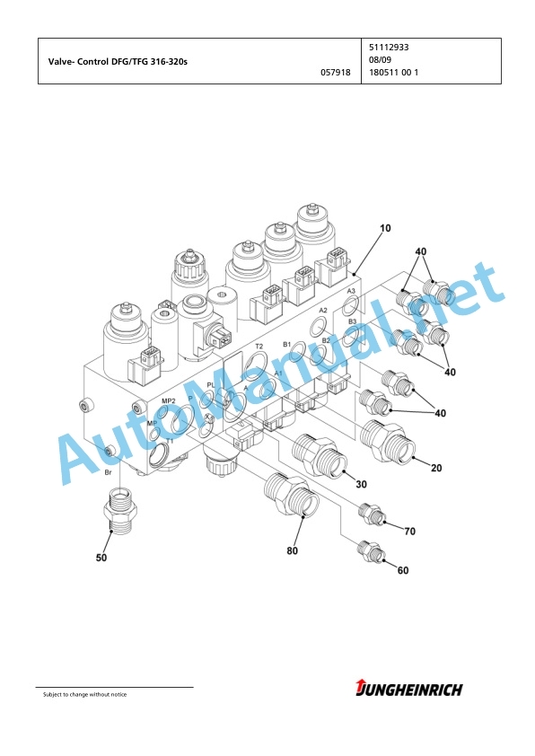 Jungheinrich Forklift TFG 320s GE100-450DZ Spare Parts Manual FN424053 5 Jungheinrich Forklift TFG 320s GE100-450DZ Spare Parts Manual FN424053 - Image 5
