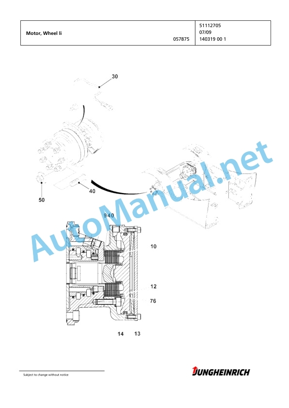 Jungheinrich Forklift TFG 320s GE100-480DZ Spare Parts Manual FN426203 3 Jungheinrich Forklift TFG 320s GE100-480DZ Spare Parts Manual FN426203 - Image 3