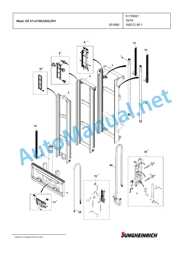 Jungheinrich Forklift TFG 320s GE100-480DZ Spare Parts Manual FN426203 4 Jungheinrich Forklift TFG 320s GE100-480DZ Spare Parts Manual FN426203 - Image 4