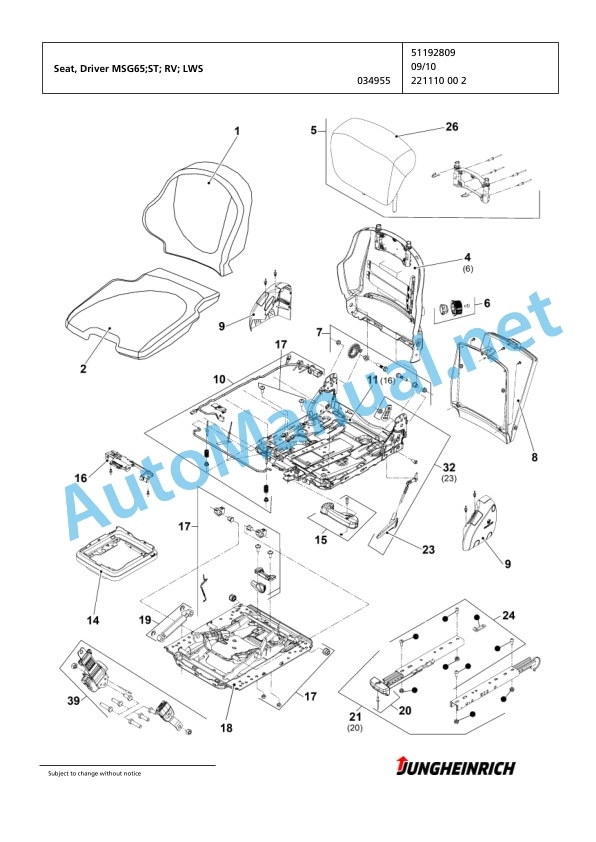 Jungheinrich Forklift TFG 320s GE115-480DZ Spare Parts Manual FN423276 2 Jungheinrich Forklift TFG 320s GE115-480DZ Spare Parts Manual FN423276 - Image 2