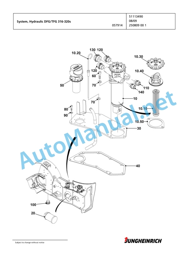 Jungheinrich Forklift TFG 320s GE180-450DZ Spare Parts Manual FN423672 5 Jungheinrich Forklift TFG 320s GE180-450DZ Spare Parts Manual FN423672 - Image 5