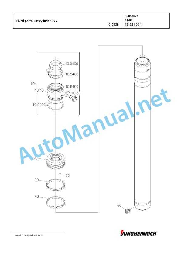 Jungheinrich Forklift TFG 425s G115-310ZZ Spare Parts Manual FN424541 4 Jungheinrich Forklift TFG 425s G115-310ZZ Spare Parts Manual FN424541 - Image 4