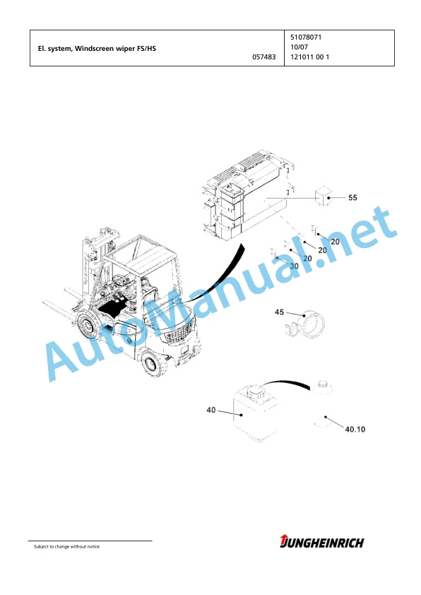Jungheinrich Forklift TFG 425s GE100-440DZ Spare Parts Manual FN426800 5 Jungheinrich Forklift TFG 425s GE100-440DZ Spare Parts Manual FN426800 - Image 5