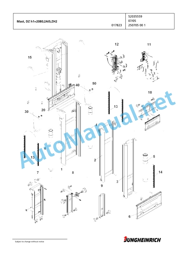 Jungheinrich Forklift TFG 425s GE100-440DZ Spare Parts Manual FN426849 4 Jungheinrich Forklift TFG 425s GE100-440DZ Spare Parts Manual FN426849 - Image 4