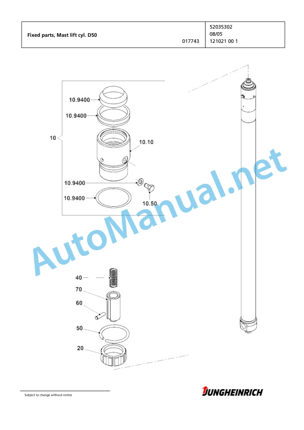 Jungheinrich Forklift TFG 425s GE100-440DZ Spare Parts Manual FN426987 4 Jungheinrich Forklift TFG 425s GE100-440DZ Spare Parts Manual FN426987 - Image 4