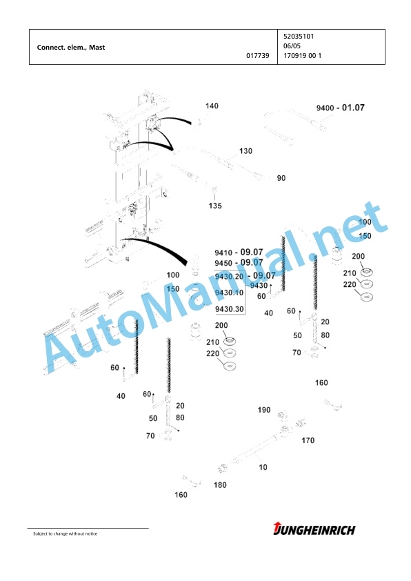 Jungheinrich Forklift TFG 425s GE115-400ZT Spare Parts Manual FN426555 4 Jungheinrich Forklift TFG 425s GE115-400ZT Spare Parts Manual FN426555 - Image 4